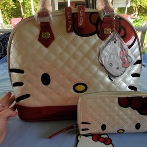 BNWT Loungefly Hello Kitty Bowler bag and wallet